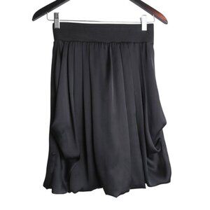 H&M High-Waisted Voluminous Ruffle Detailed Black Mini Elastic Skirt Size 4